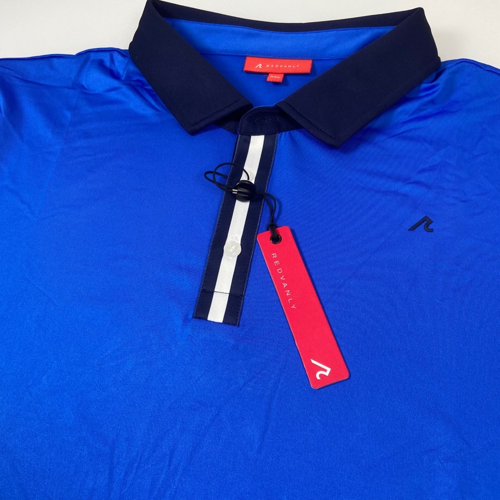 REDVANLY Mens XXL Marine Blue Monroe Golg Polo New PUREpoly Stretch CasualShirt